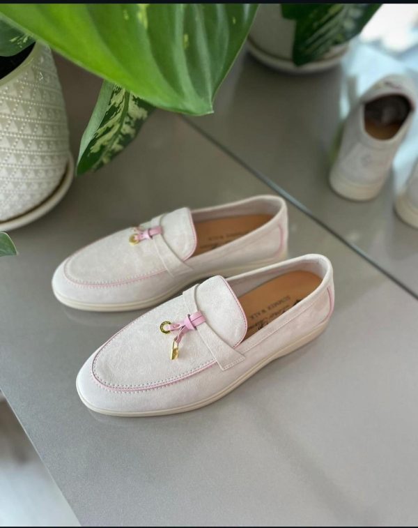 Loro Piana Summer Charms Walk Suede Loafers