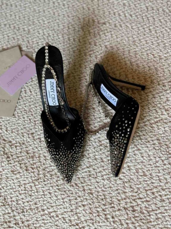 Jimmy Choo Saeda 100 Crystal Embellished Pumps