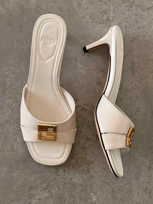 Fendi Ffold Medium Leather Sandals - Image 4