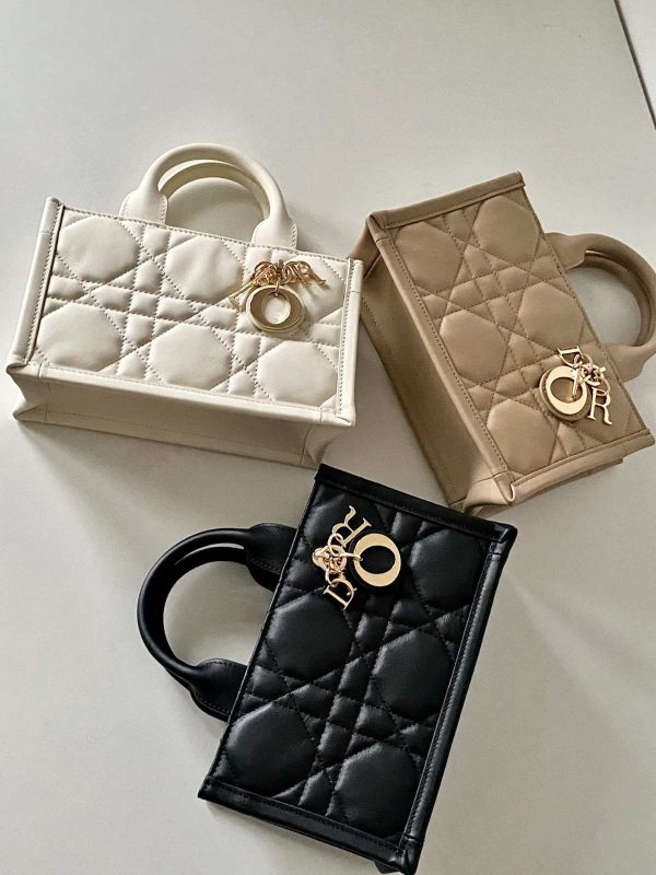 Christian Dior Mini Book Tote Bag In Lambskin