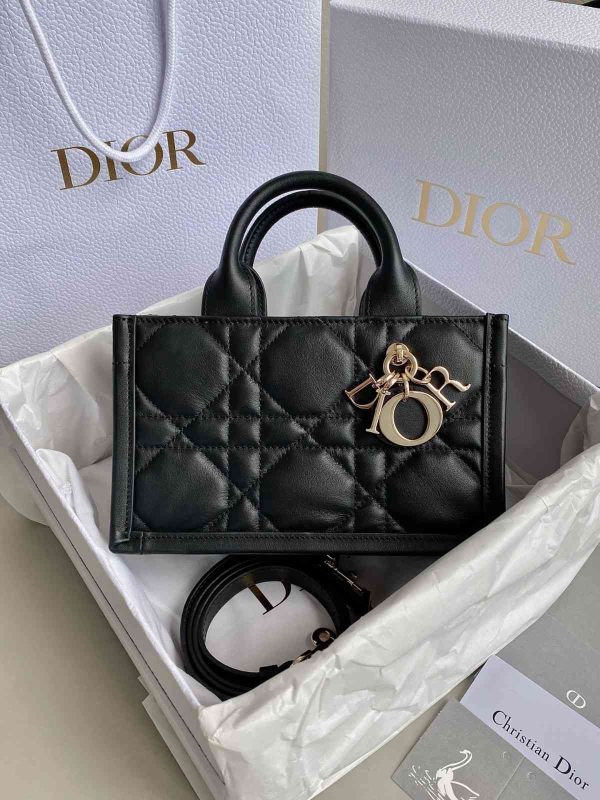Christian Dior Mini Book Tote Bag In Lambskin - Image 2