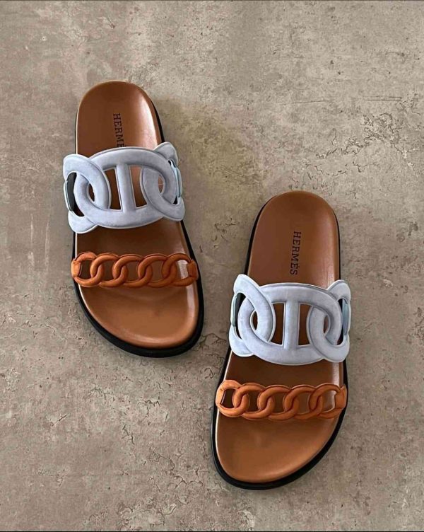 Hermes Suede Goatskin Nappa Extra Sandals