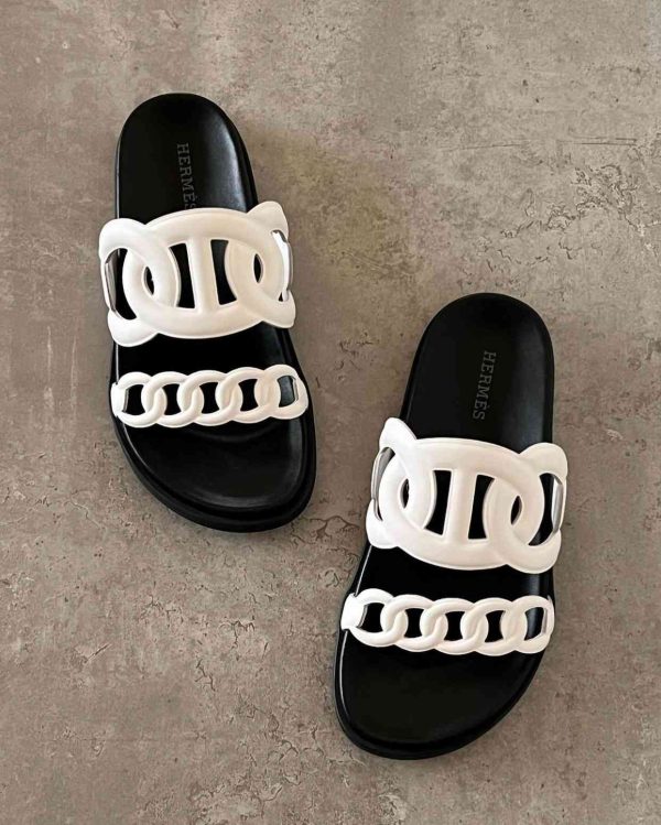 Hermes Suede Goatskin Nappa Extra Sandals - Image 3