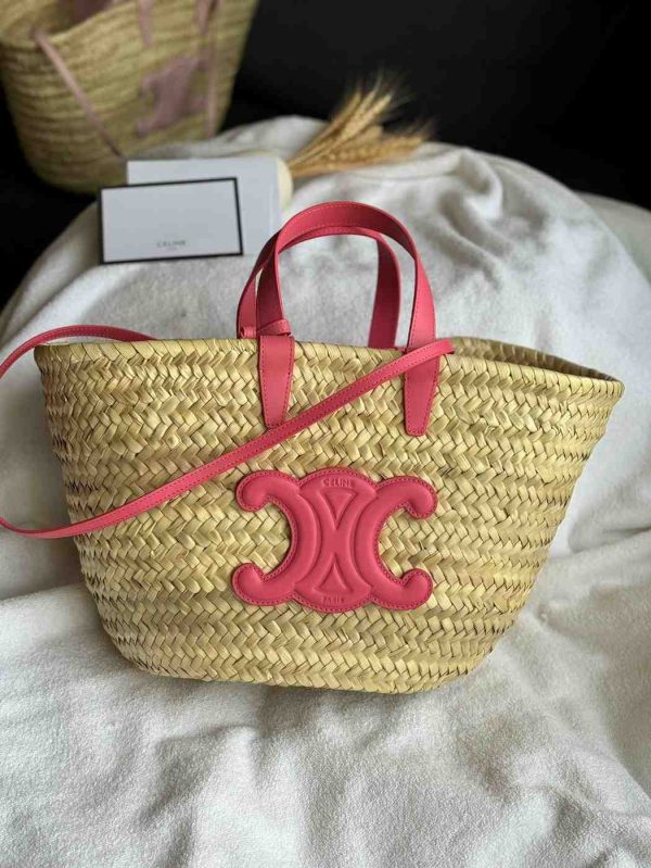 replica celine basket bag pink