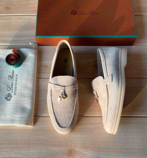 Loro Piana Summer Charms Walk Suede Loafers - Image 4