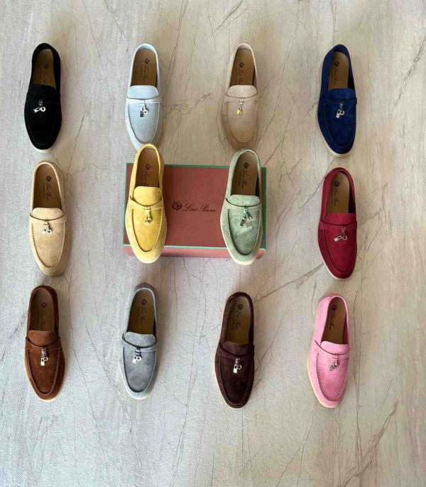 Loro Piana Summer Charms Walk Suede Loafers