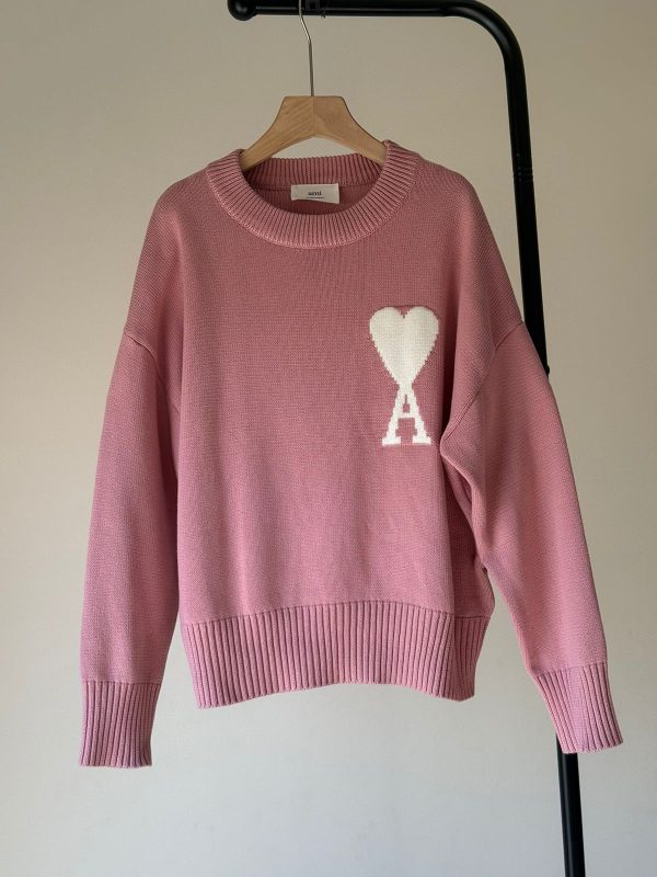 AMI Paris Blue AMI de Cœur Sweater - Image 4