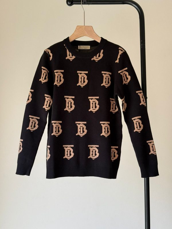 Burberry Monogram Motif Wool Jacquard Cardigan - Image 2