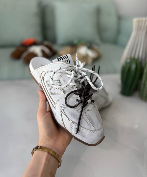 Miu Miu Women Nappa Sneakers - Image 6