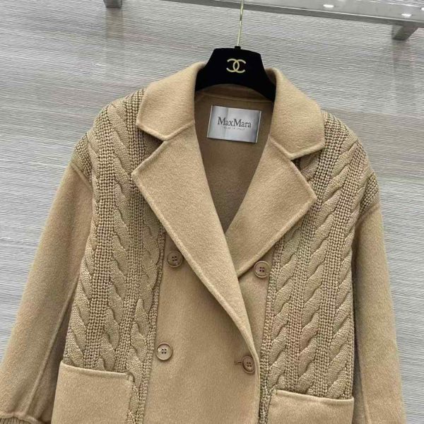 Max Mara Double Breasted Coat In Wool And Cashmere - Image 3