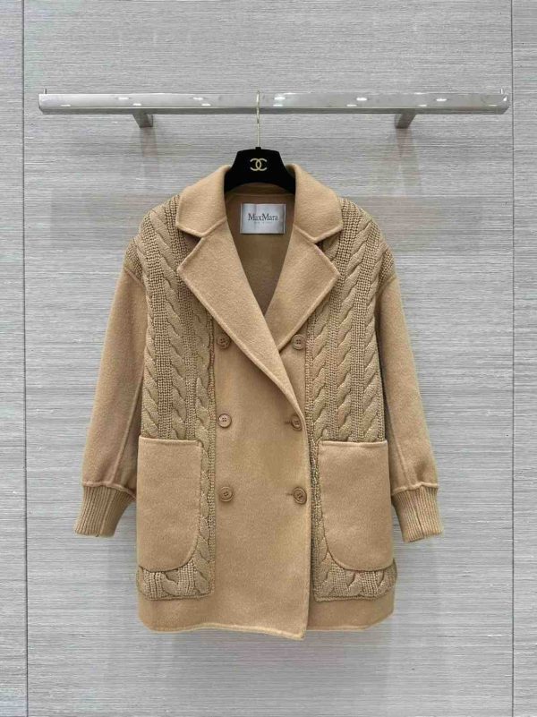 Max Mara Double Breasted Coat In Wool And Cashmere