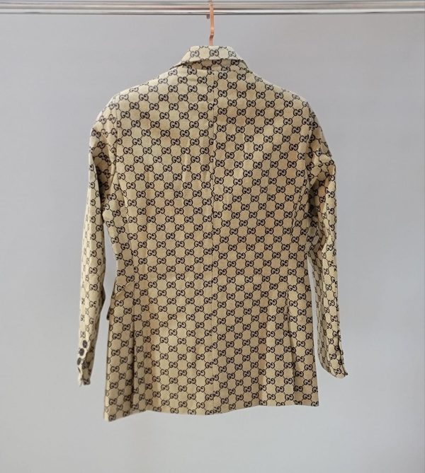 Gucci GG Linen Blend Canvas Jacket - Image 3
