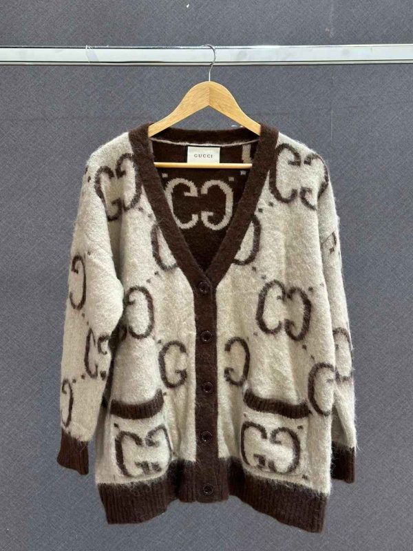 Gucci Cardigan GG Wool Mohair Sweater - Image 2