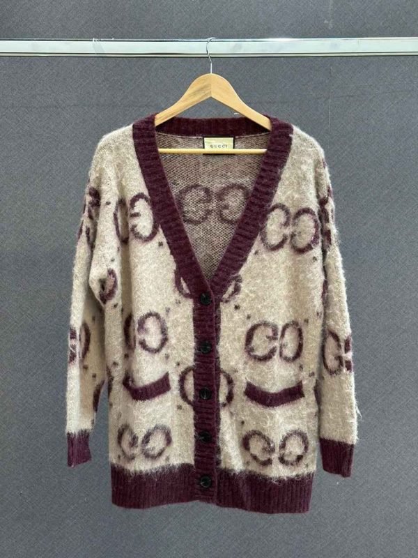 Gucci Cardigan GG Wool Mohair Sweater - Image 3