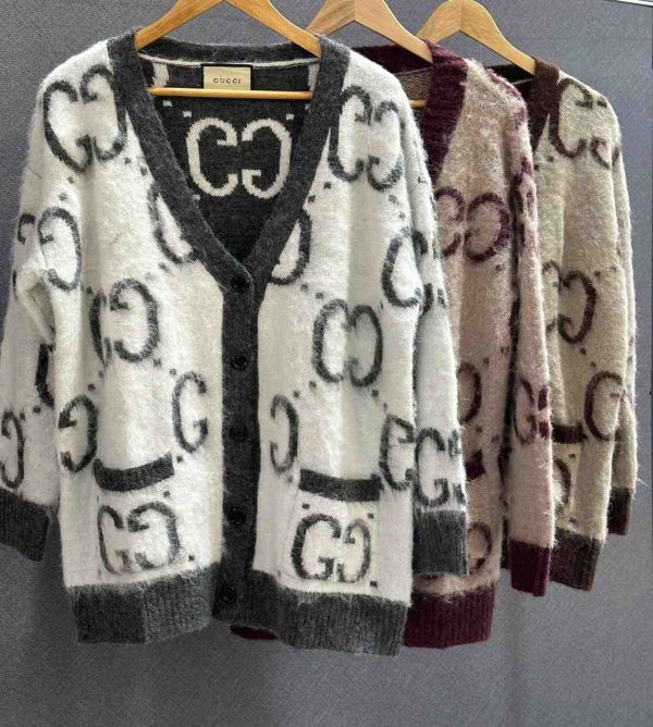 Gucci Cardigan GG Wool Mohair Sweater