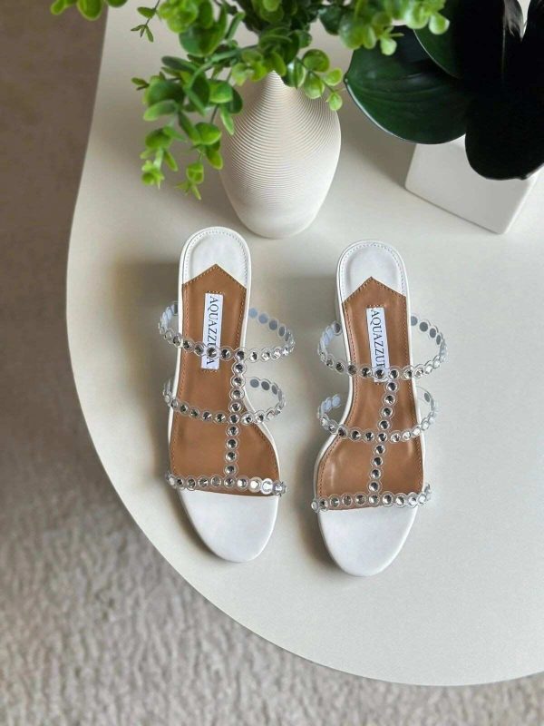Aquazzura Tequila​ 50 Stud Embellished Sandals