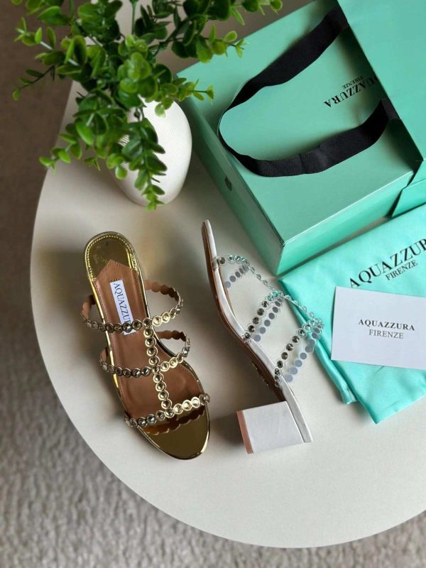 Aquazzura Tequila​ 50 Stud Embellished Sandals - Image 2