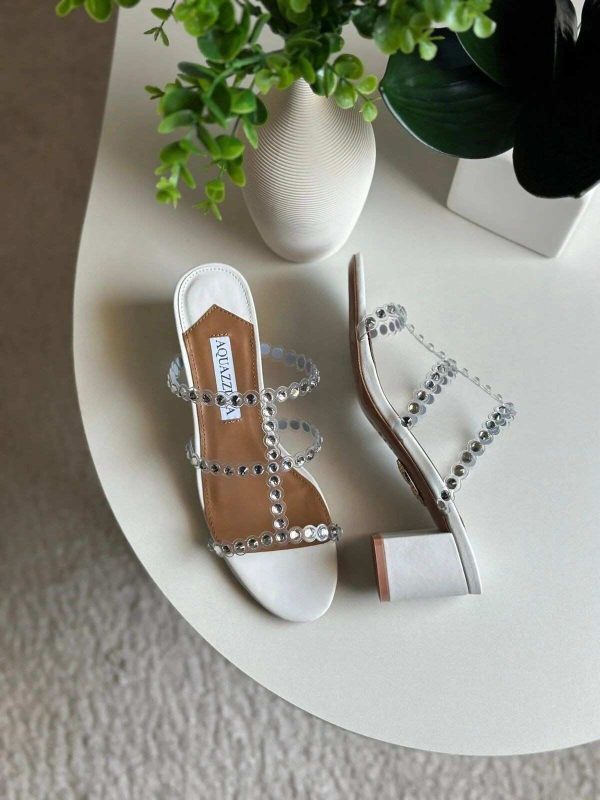 Aquazzura Tequila​ 50 Stud Embellished Sandals - Image 4