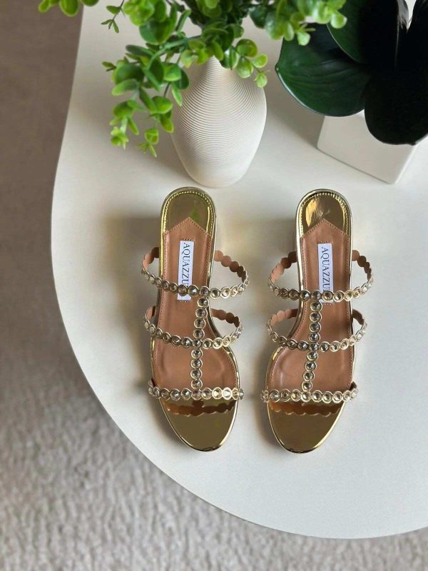 Aquazzura Tequila​ 50 Stud Embellished Sandals - Image 5
