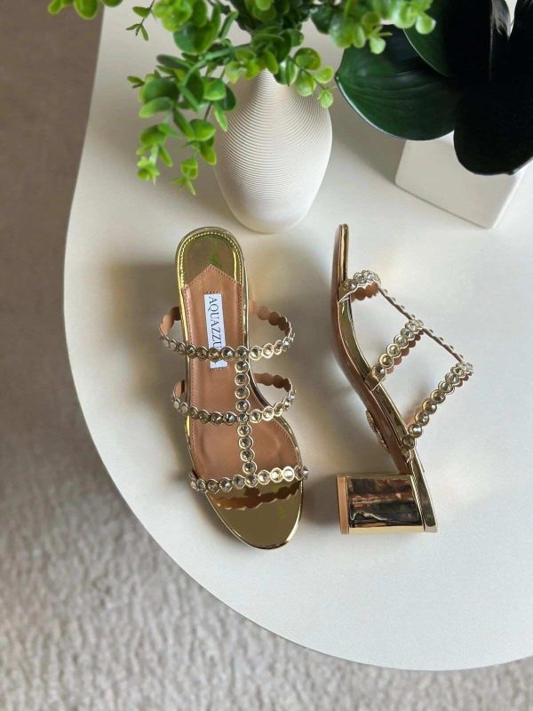 Aquazzura Tequila​ 50 Stud Embellished Sandals - Image 6