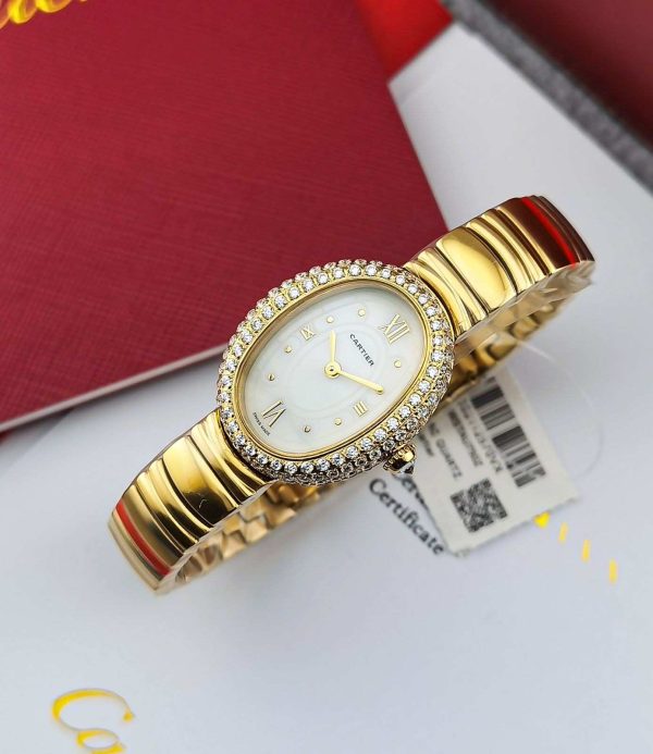 Cartier Baignoire Watch Gold Diamond Case - Image 5