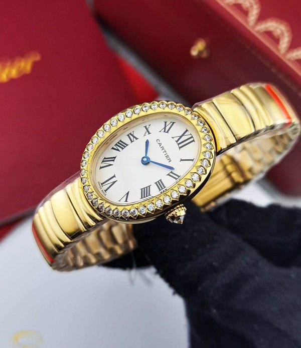 Cartier Baignoire Watch Gold Diamond Case - Image 7