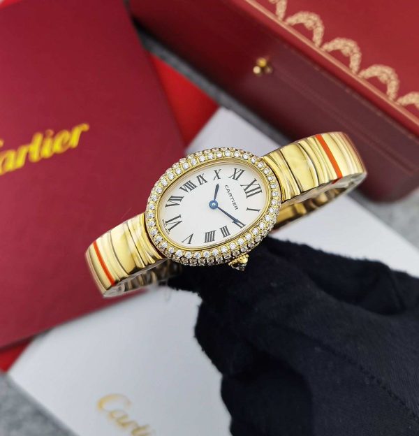 Cartier Baignoire Watch Gold Diamond Case - Image 9