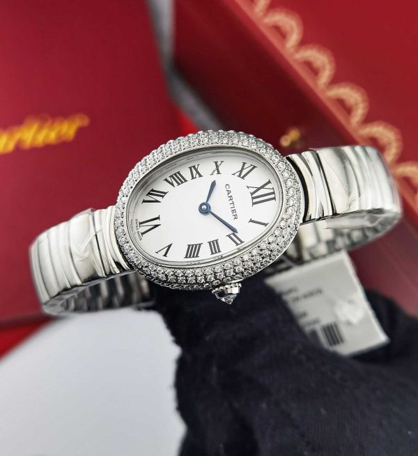 Cartier Baignoire Watch Gold Diamond Case - Image 3