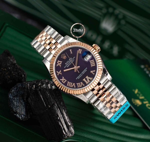 Rolex Datejust 31 Roman Dial Diamonds Women's Watch - Image 3