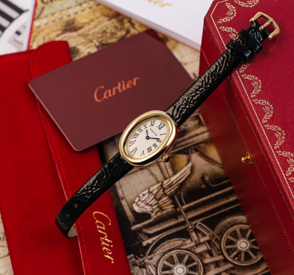 Cartier Baignoire Leather Strap Watch - Image 2