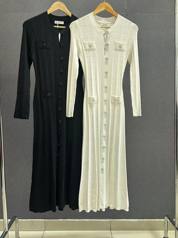 Sandro Velvet-effect knit maxi dress