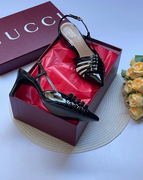 Gucci Leather Slingback Pumps For Women - Image 12