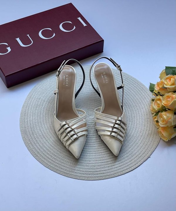 Gucci Leather Slingback Pumps For Women
