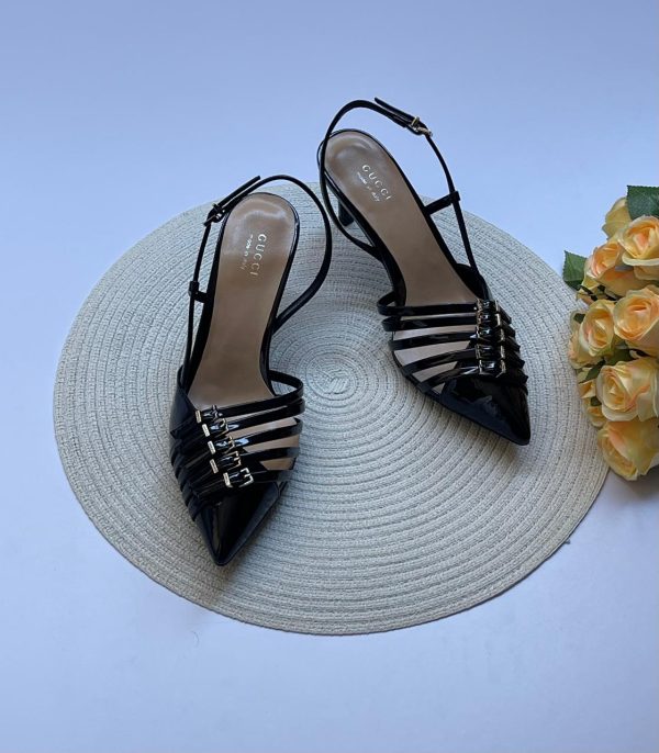 Gucci Leather Slingback Pumps For Women - Image 11