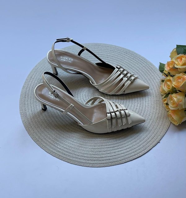 Gucci Leather Slingback Pumps For Women - Image 3