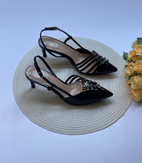 Gucci Leather Slingback Pumps For Women - Image 10
