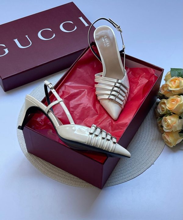 Gucci Leather Slingback Pumps For Women - Image 4