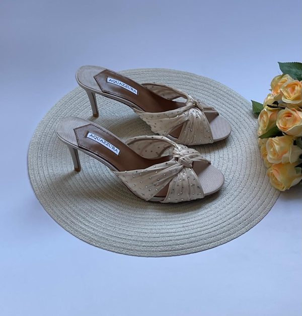 Aquazzura Slow Kisses embellished leather mules