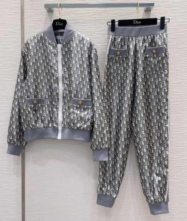Christian Dior Long Sleeved Printed Tracksuits  For Women