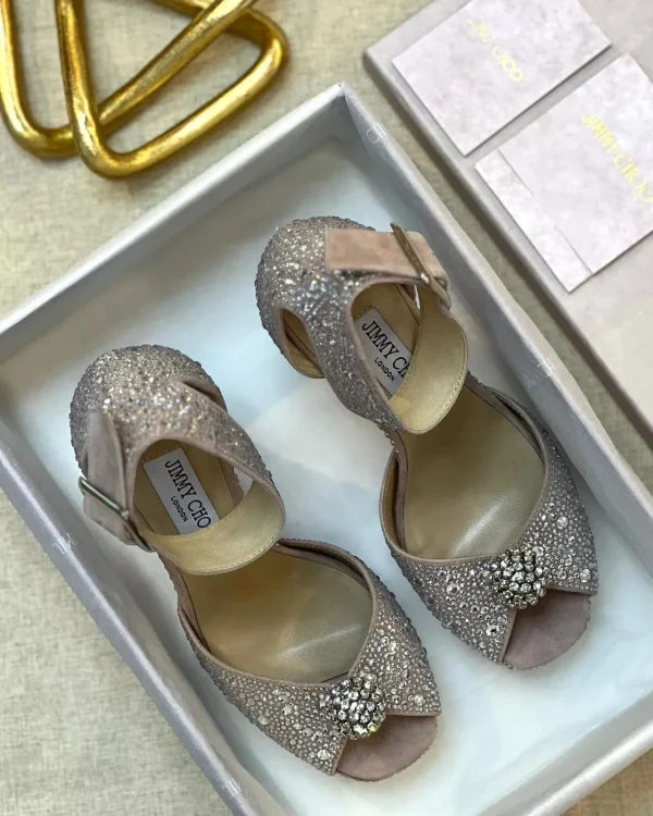 Jimmy Choo Rhinestone Heeled Sandals - Image 2