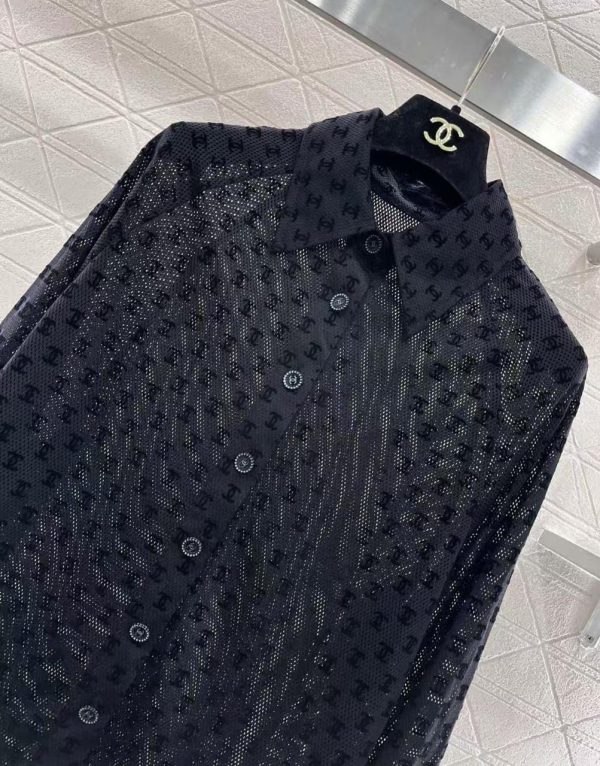Chanel Logo Embossed Fabric And Tailored Skirt and Shirt - Image 2