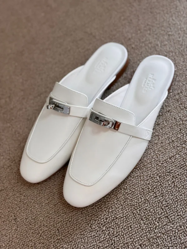 Hermès Hermes Oz Leather Mules - Image 2
