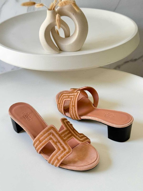hermes oran sandals with crystals​