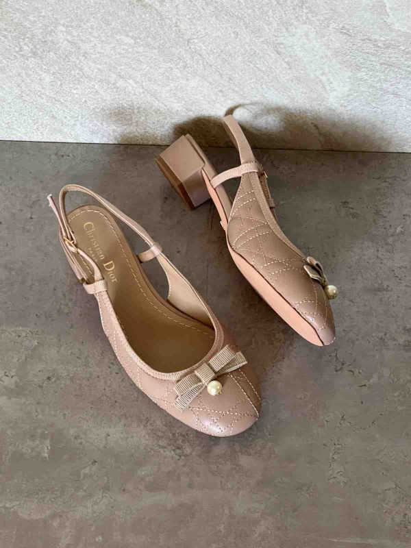 dior ballet flats nude colour