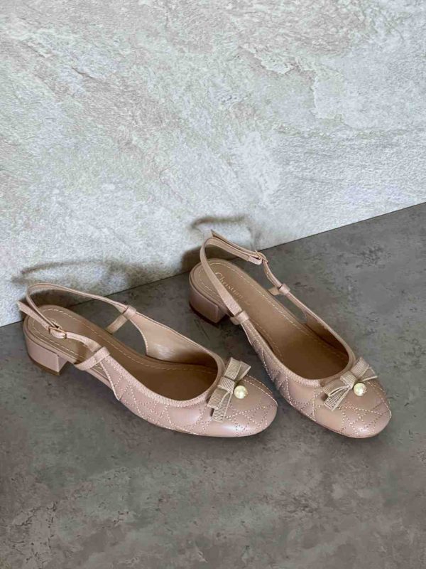 dior ballet flats nude colour
