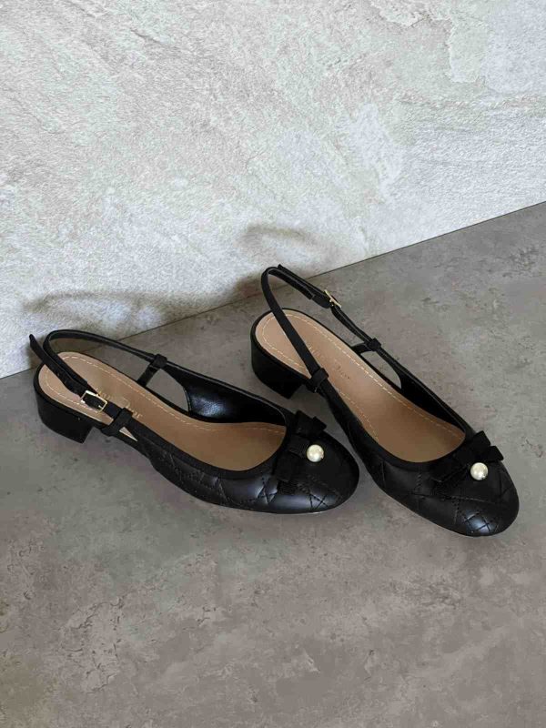 dior ballet flats black colour