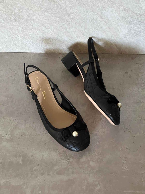 dior ballet flats black colour