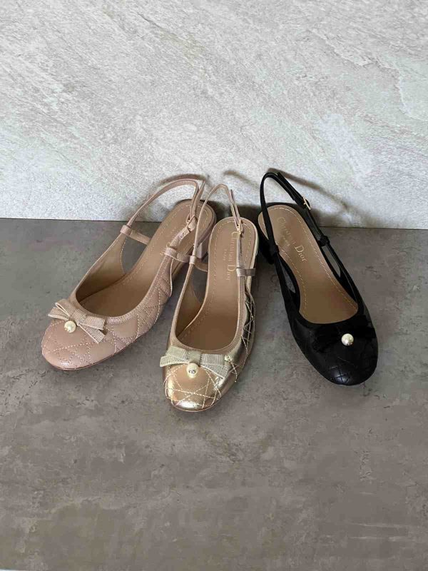 Dior Pearl Slingback Ballet Flats