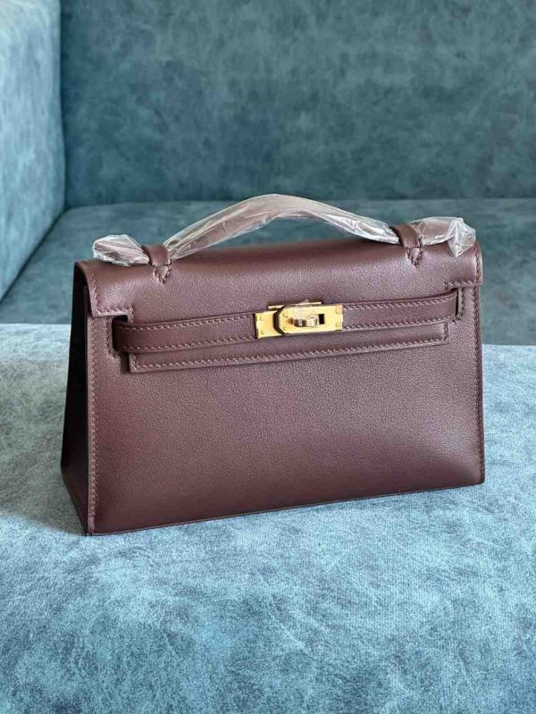 hermes kelly pochette maroon