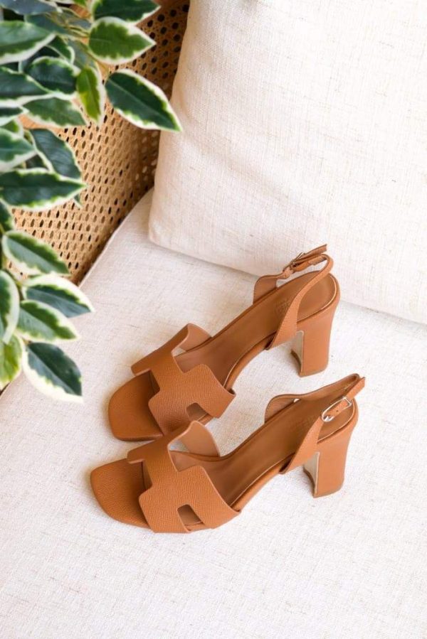 Hermes high heels brown